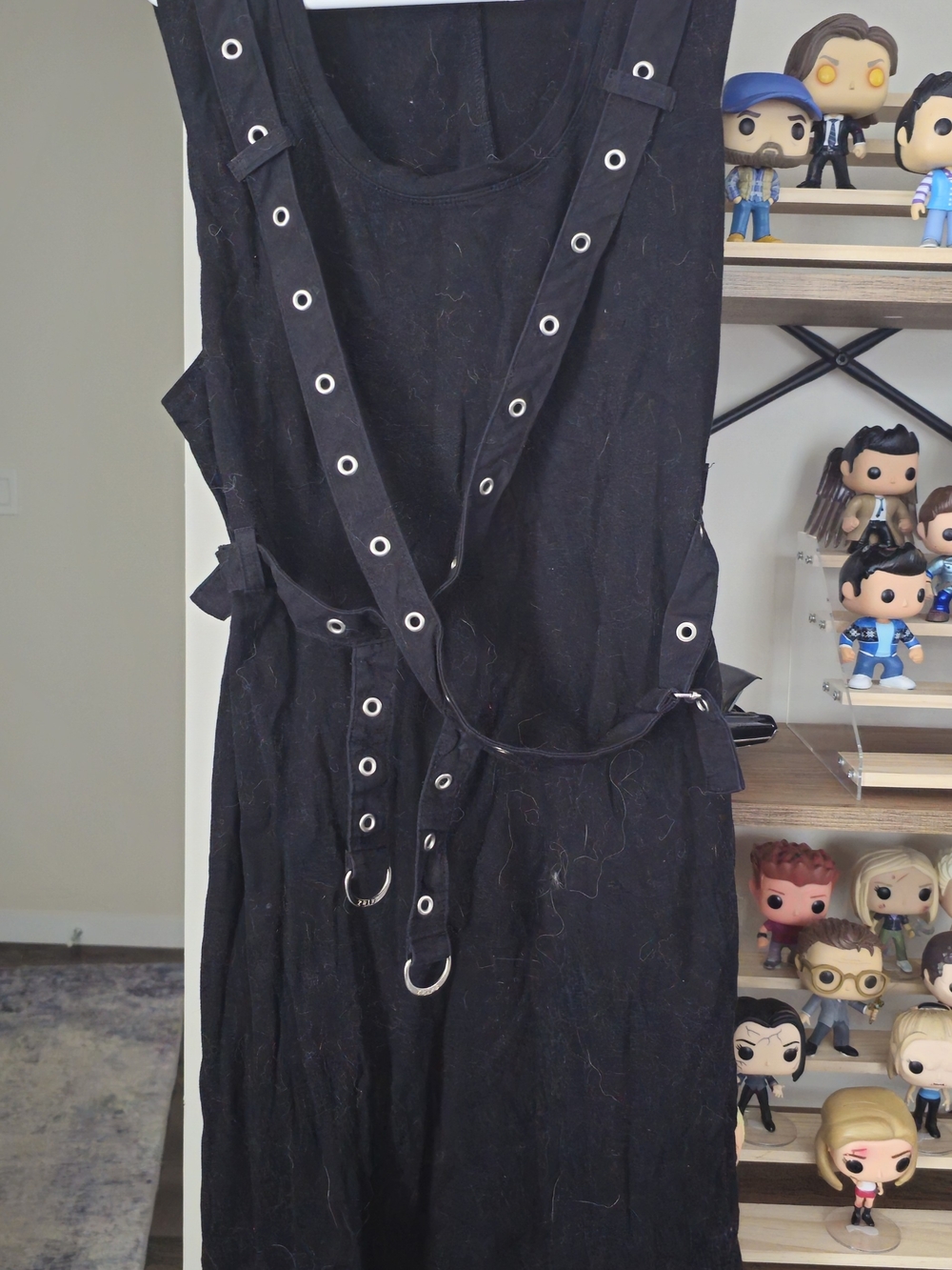 Tripp nyc Black Eyelet-Detail Midi Dress